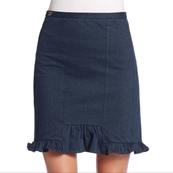 Diane Von Furstenberg Serenity Ruffled Hem Mini Skirt - Picture 1 of 6